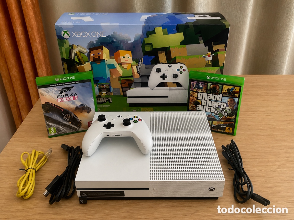 Xbox One de segunda mano: Xbox One S Blanca Edici&oacute;n Especial Minecraft
